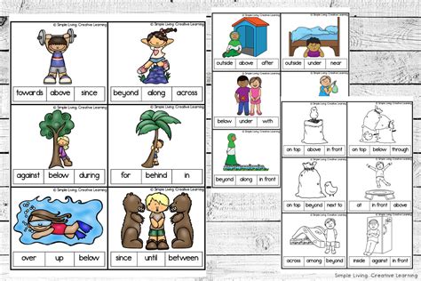 Preposition Clip Cards Simple Living Creative Learning Clip Art