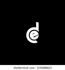 Initial Letter De Monogram Logo Template Stock Vector Royalty Free