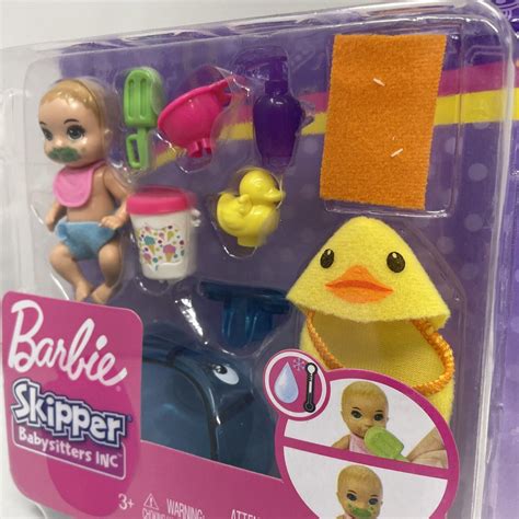 Barbie Skipper Babysitters Feeding Bath Playset Mattel Blonde Doll EBay