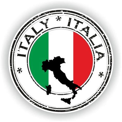 Italy Seal Sticker Round Flag For Laptop Book Fridge Guitar Etsy