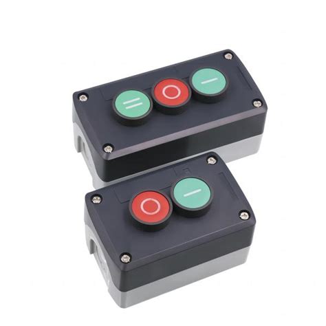 Push Button Switch Control Box 2 Holes Waterproof Button Plastic Case