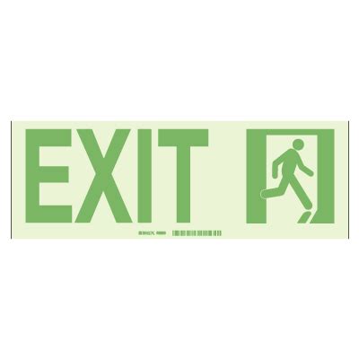 Brady Exit Hi Intensity Photolum Door Signs Ny Approved Seton