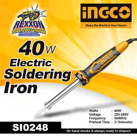 INGCO 40W Electric Soldering Iron SI0248 Rexxon Power Tools Trading