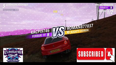 Forza Horizon 4 Eliminator Ferrari LVL8 vs Bugatti LVL10 Słabsze AUTO