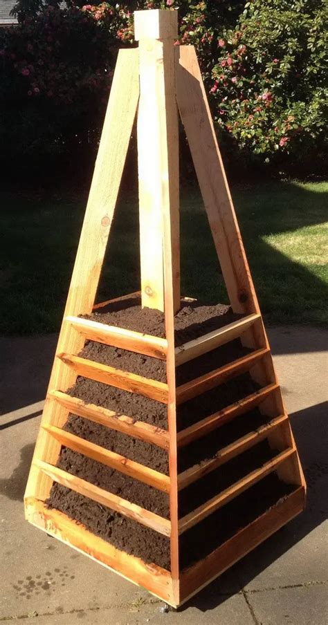 Garden Tower Planter Build A Vertical Garden Pyramid Tower