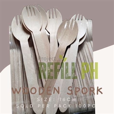 Wooden Spork 16 Cm 100pcs Per Pack Shopee Singapore