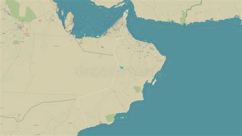 Oman Outlined Topo Humanitarian Stock Illustration Illustration Of