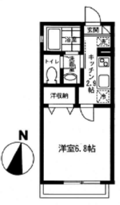 京急本線雑色駅近1k22 61㎡1人暮らし部屋 東京都大田区仲六郷2丁目 2012年12月築 軽量鉄骨造2階建て総戸数6戸のオートロック付バス問いrえ別独立洗面台付人気賃貸アパート ブラン