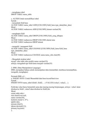 Mengenal Operasi Dasar Sql PDF