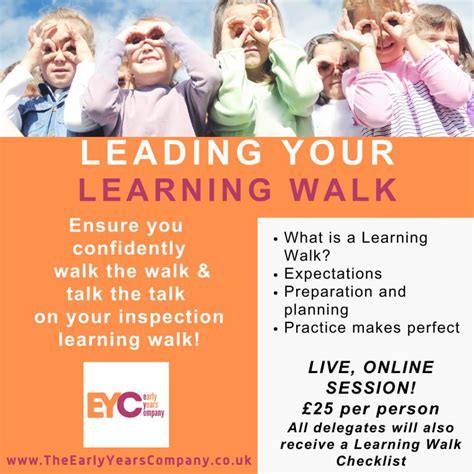 Leading Your Learning Walk The Early Years Company