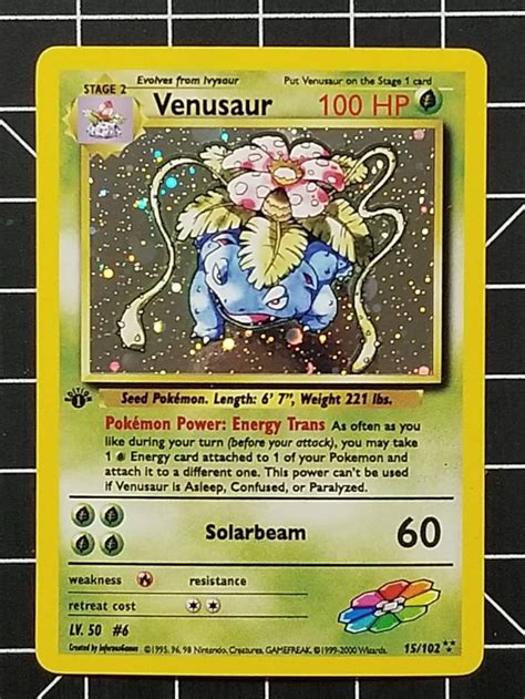 1st Edition Cosmos Holo Charizard Blastoise Venusaur Vintage Etsy