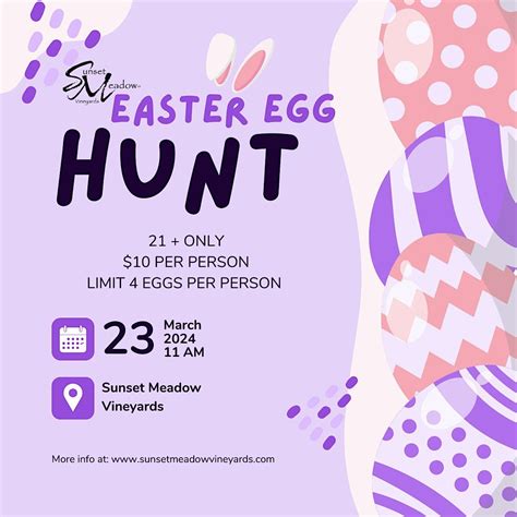 Adult Easter Egg Hunt Sunset Meadow Vineyards Goshen March 23 2024