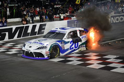 Video John Hunter Nemechek Sets Fire To Martinsville Speedway With