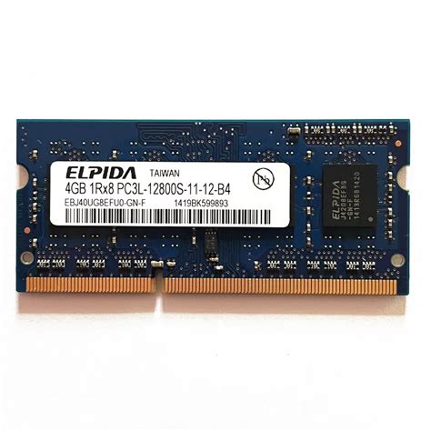 Elpida Memoria RAM DDR3 Para Ordenador Port Til 4GB 1600MHz SO DIMM 204