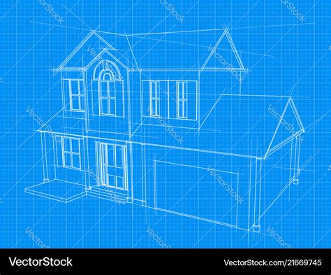 Blueprint House Plan Royalty Free Vector Image Bank2home