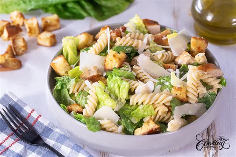 Chicken Caesar Pasta Salad Home Cooking Adventure