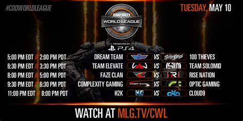 Mlg On Twitter Tonight S North American Codworldleague Schedule