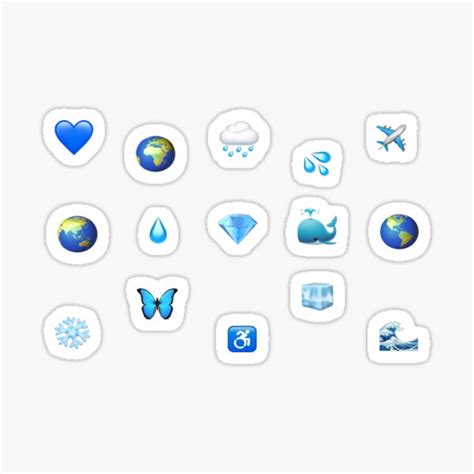 "Blue Emoji Stickers" Sticker for Sale by xkkx | Redbubble