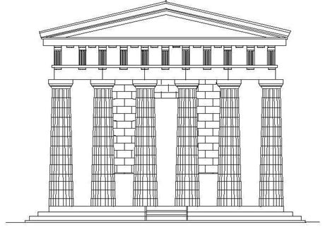 Temple Dapollon Cad Dessin élévation Cadblocksfree Thousands Of