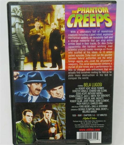 The Phantom Creeps Vol1 Chapters 1 6 Dvd Bela Lugosi Regis Toomey