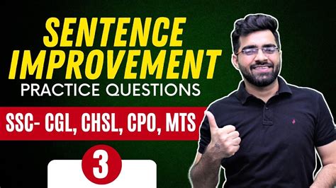 Class Sentence Improvement Practice Questions Ssc Cgl