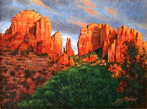 Cathedral Rock Sedona Plein Air Tj Bishop Art Tj Bishop Art