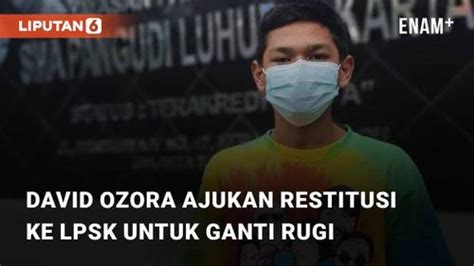 VIDEO David Ozora Ajukan Restitusi Ke LPSK Minta Mario Dandy Cs Ganti