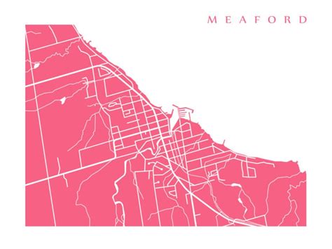 Meaford Map Print Ontario Art Canada Poster - Etsy Canada