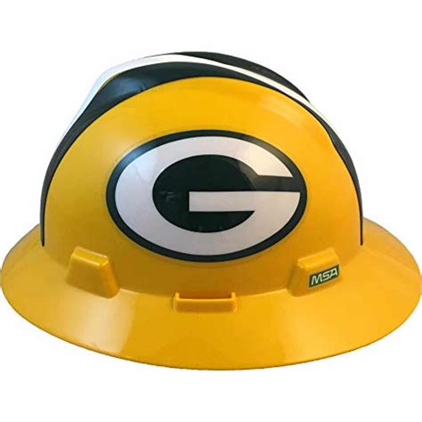 Msa 10194753 Nfl V Gard Full Brim Hard Hat Green Bay Packers Standard