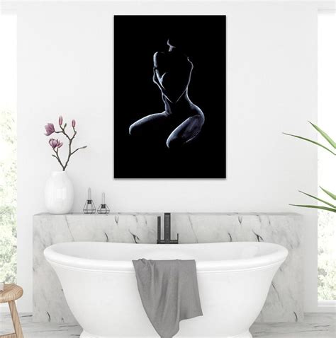 Pastel Black White Figure Drawing Minimalist Wall Artwork Home Decor