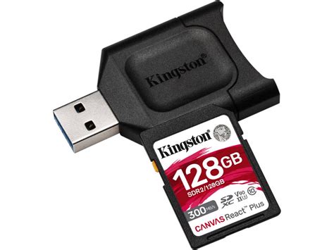 Cartão de Memória SD KINGSTON React Plus 128 GB Class 10 UHS II U3