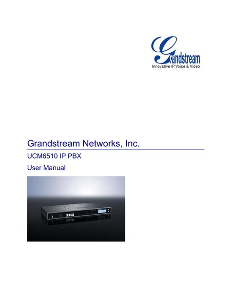 Grandstream Networks Ucm User Manual Manualzz