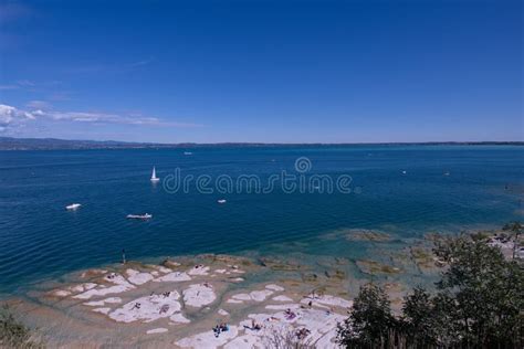 Beach of sirmione editorial photo. Image of beautiful - 107182146