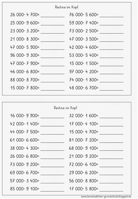 Lernst Bchen Kopfrechnen Im Zr Bis