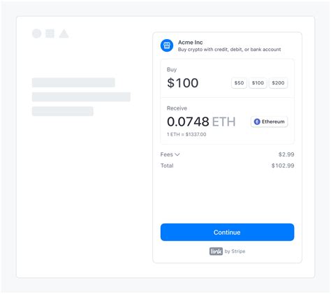 Stripe Fiat To Crypto Onramp Stripe Documentation