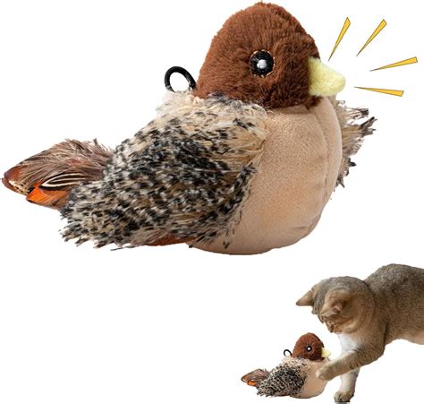 Sulobom Flapping Bird Cat Toy Simulated Chirping Bird Cat Toy Cat Toys