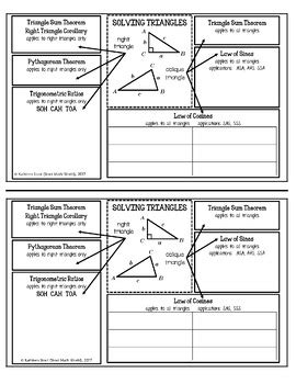 Solve the Triangle Graphic Organizer by Stout-Math-World | TpT