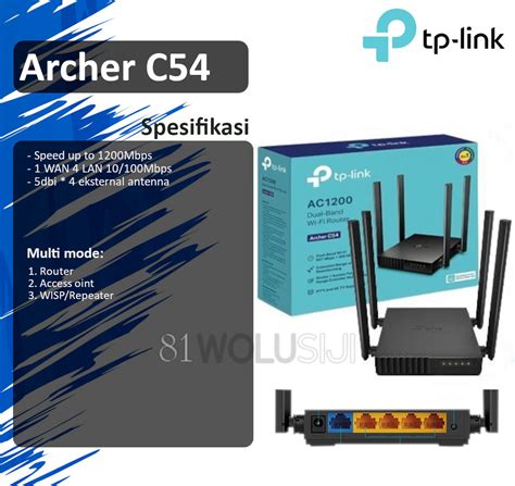 Tp Link Archer C54 Ac1200 Wireless Router Dual Band 245 Ghz Wolusiji