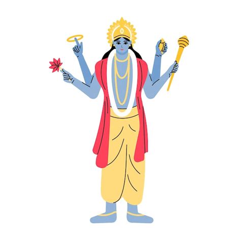 premium vector indian god lord vishnu ethnic deity  hinduism