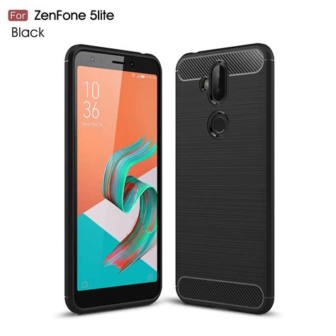 Para ASUS Zenfone 5 Lite ZC600KL Escovado Textura De Fibra De Carbono