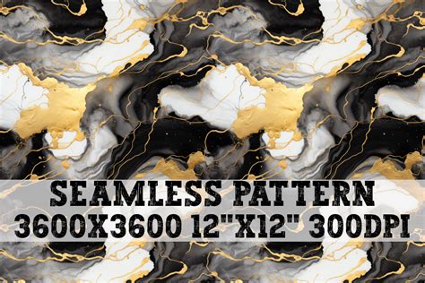 Black & Gold Marble Seamless Pattern Graphic by Dirty South Graphics ...