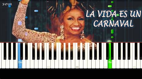 Celia Cruz La Vida Es Un Carnaval Piano Tutorial Notas Musicales