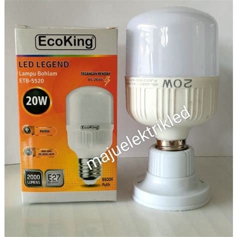 Jual Lampu Led Ecoking W Led Jumbo Super Terang Watt Shopee