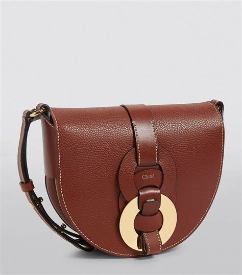 Chlo Brown Small Leather Darryl Saddle Bag Harrods Uk