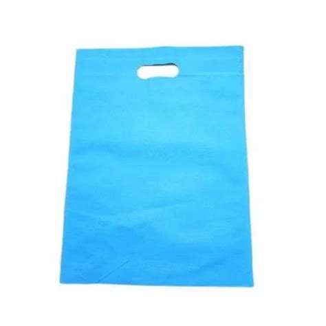 Sky Blue Plain Non Woven D Cut Bag Capacity 5kg Thickness 5 Mm At