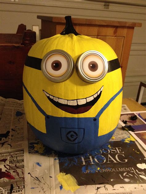 Minion pumpkin Diy Halloween, Halloween Pumpkin Designs, Halloween Pumpkins Carvings, Halloween ...