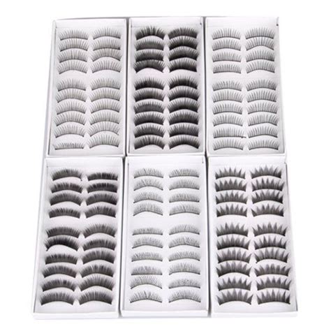 60X Falsche Künstliche False Unechte Wimpern Eyelash Wimpern