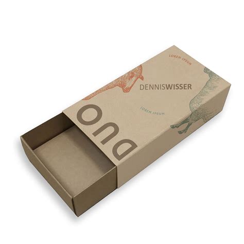 Printed Kraft Cardboard Paper Folding Drawer Box