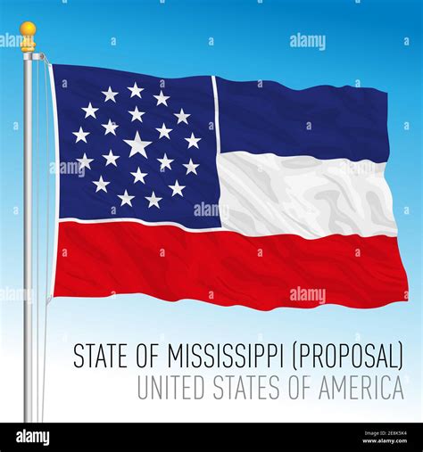 Mississippi Federal State Flag Proposal United States Vector