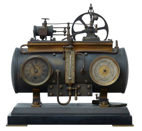 French Industrial Revolution Steam Engine Clock Clocks Zother